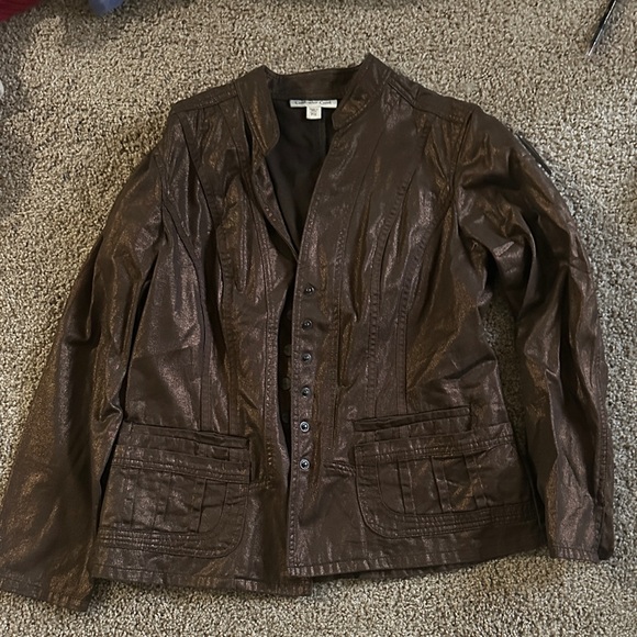 Coldwater Creek Metallic Brown Jacket - Picture 1 of 3